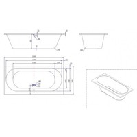 Ligbad Duo Wodan Inbouw 190X90X50 Cm Wit