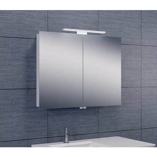 Spiegelkast Met Led Verlichting 80X60 Aluminium 