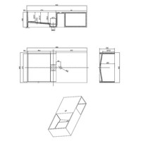 Wastafel Qwee-80 Just Solid 80X40X20Cm (Kraangat Rechts)