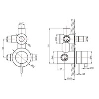 Thermostaatkraan Ore Weel Inbouw 2-Weg Pull & Push Rvs