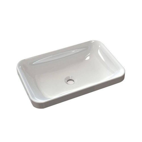 Wastafel Inbouw Sapho Rechthoekig 55x37x12 cm Marmer Wit 