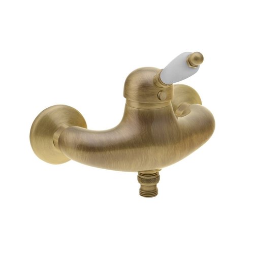 Opbouw Douchekraan Sapho Kirké Mengkraan Retro Wit 1-hendel Brons 