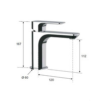 Wastafelmengkraan Sapho Spy 1-hendel Recht 16.7 cm Mat Wit