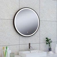 Ronde Spiegel Wiesbaden Maro met LED Verlichting 60 cm Mat Zwart