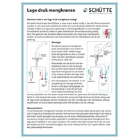 Keukenmengkraan Schutte London Hoge Draaibare Uitloop Met Uittrekbare Sproeier Lage Druk RVS