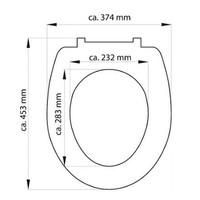 Toiletzitting Schutte White Duroplast Soft Close 45 x 37 cm Wit