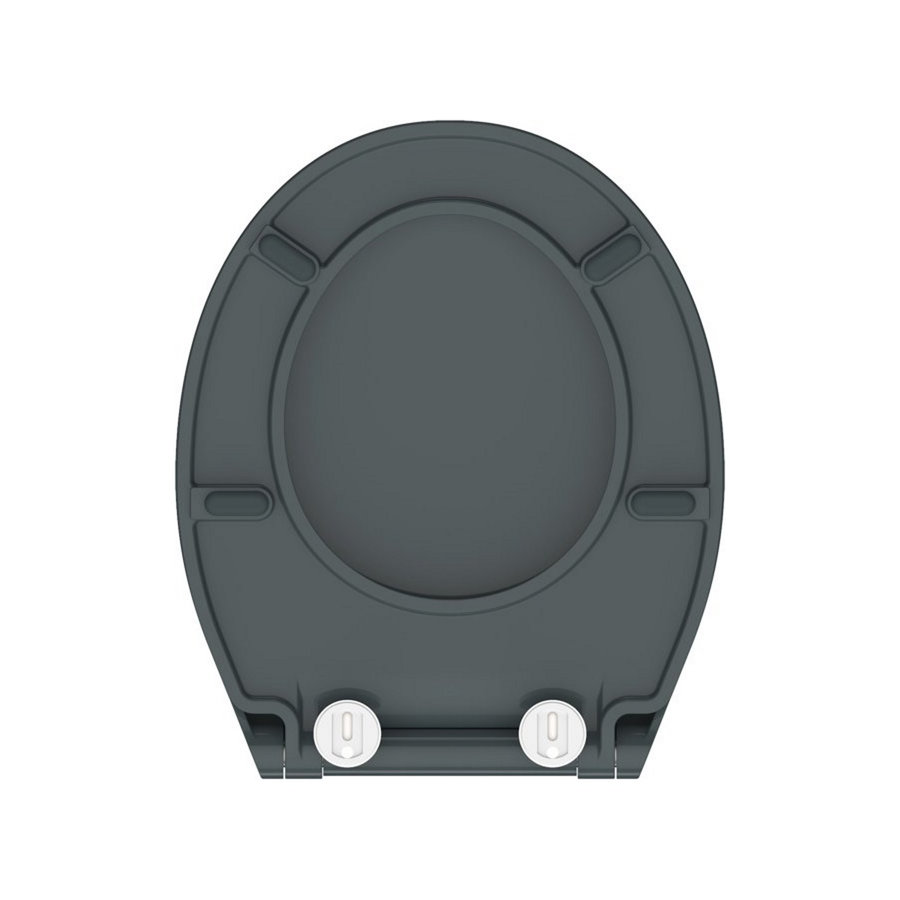 Toiletzitting Schutte Slim Anthrazit Duroplast Ultra Dun Met Soft Close En Quick Release Antraciet