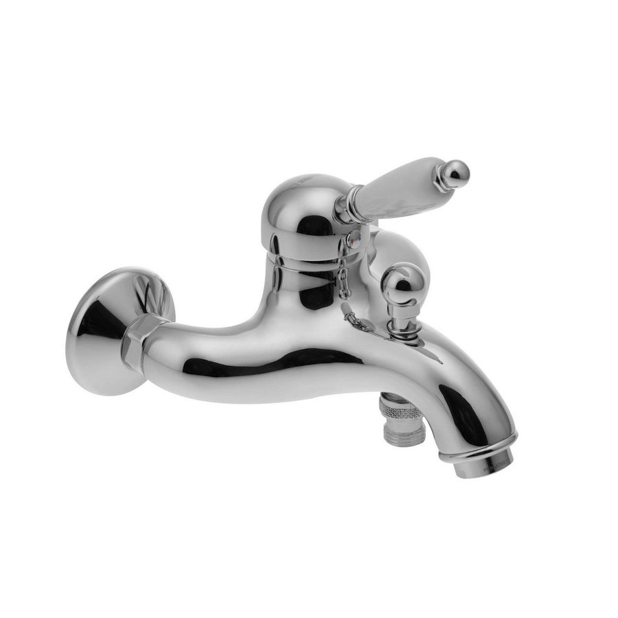 Opbouw Badkraan Sapho Kirk� Mengkraan Retro Wit 1-hendel 11.5 cm Chroom