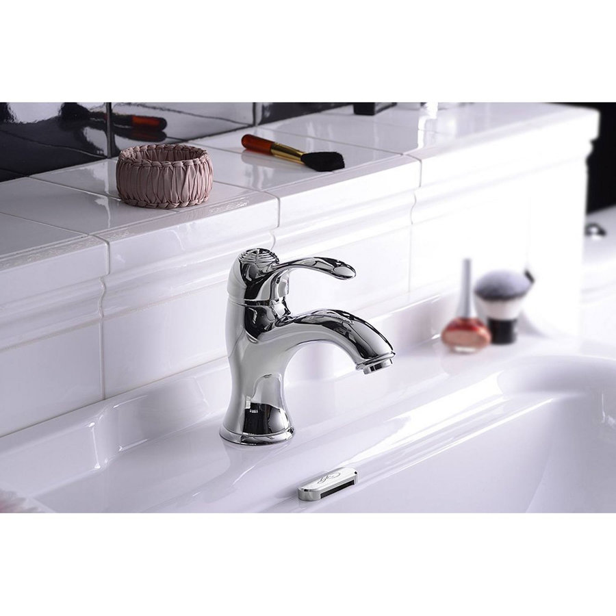 Wastafelmengkraan Sapho Kirk� 1-hendel Gebogen 16.6 cm Chroom (incl. clickwaste)