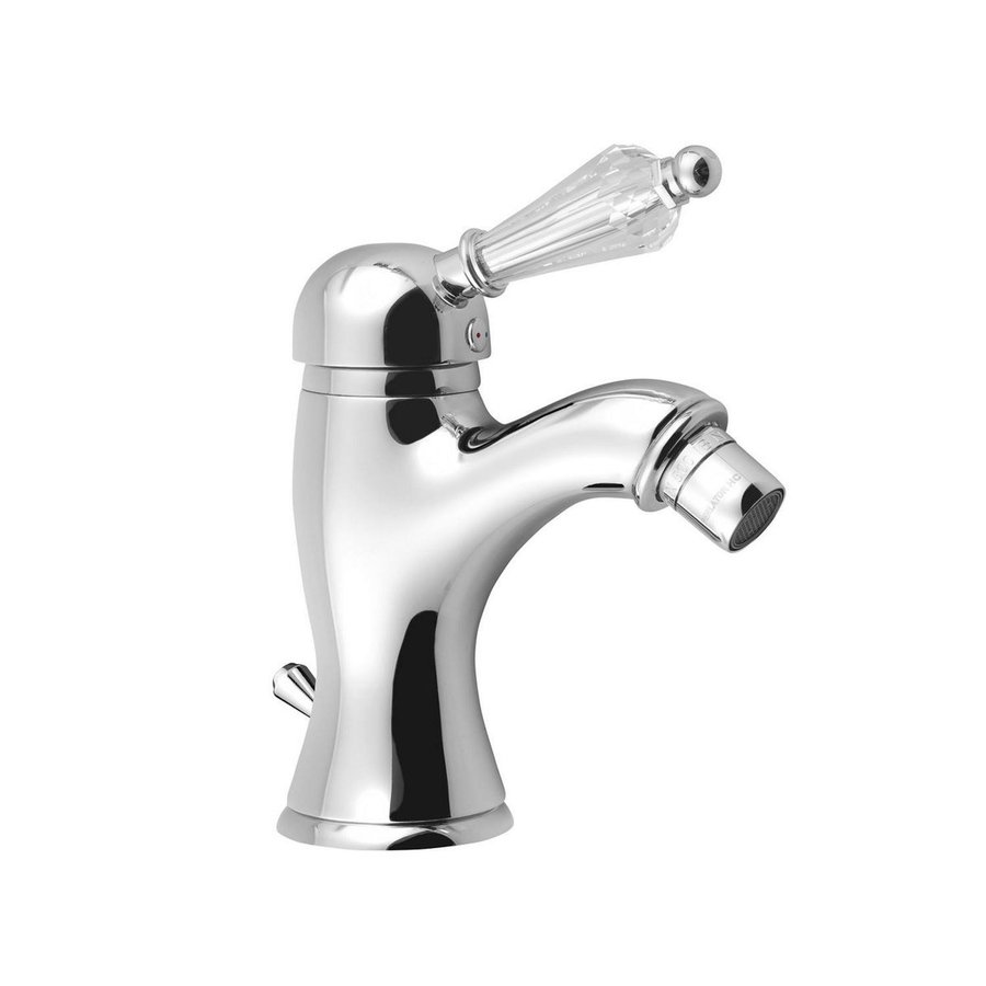 Bidetmengkraan Sapho Kirk� Retro Kristal 1-hendel Gebogen 18.2 cm Chroom (incl. clickwaste)