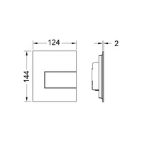 Urinoir Set Salenzi Hung Achterinlaat Mat Wit met TECE Square Drukplaat Metaal