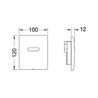 Urinoir Set Salenzi Hung Achterinlaat Mat Wit met TECE Drukplaat Elektronisch