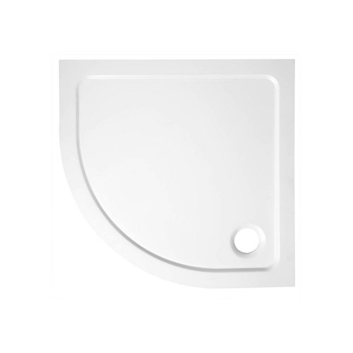 Douchebak Marmer Sapho Aqualine 90x90x3 cm Kwartrond Wit 