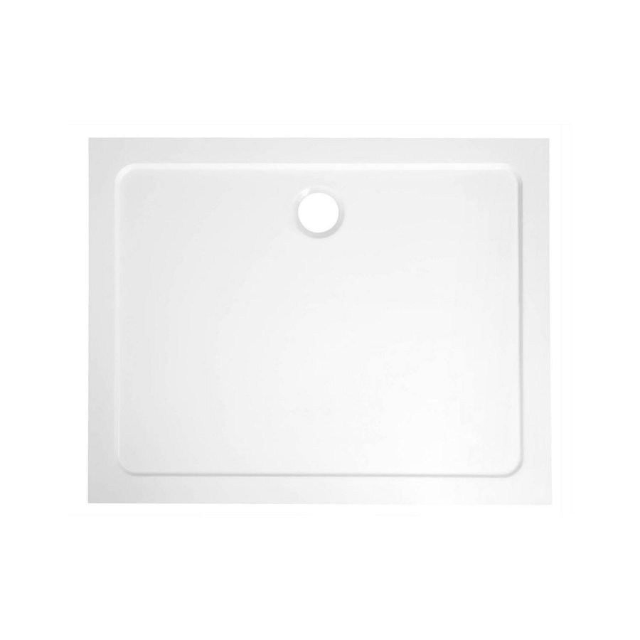 Douchebak Marmer Sapho Aqualine 120x80x3 cm Rechthoek Wit