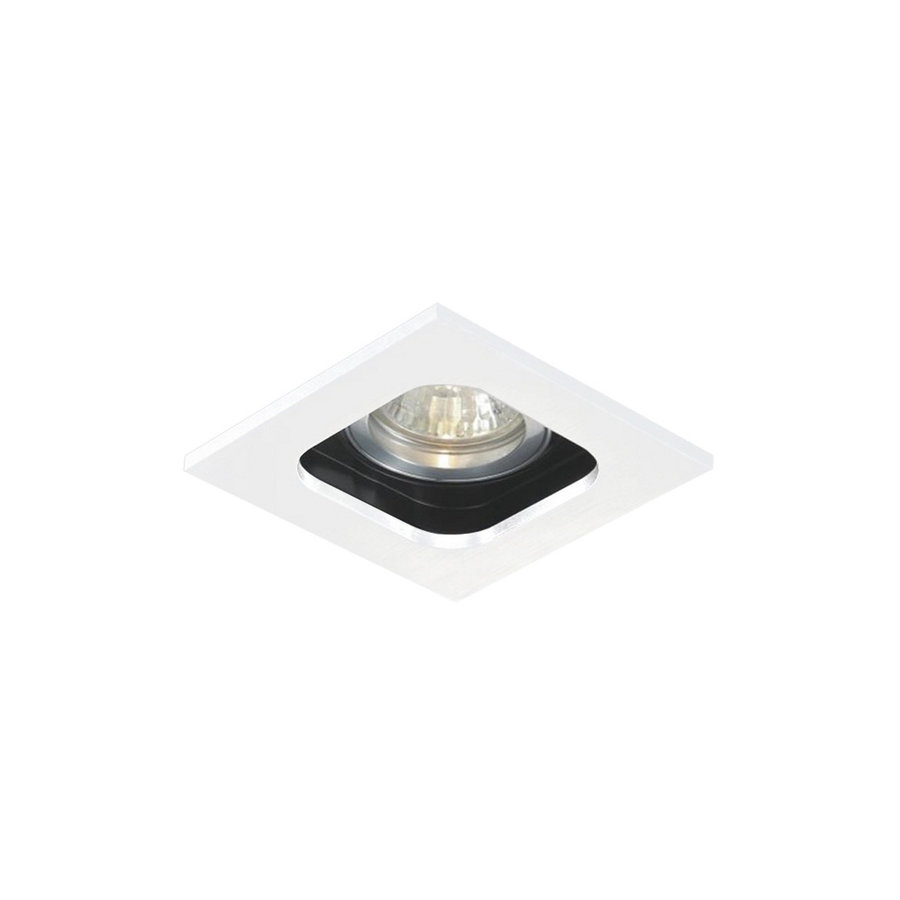 Inbouwspot BWS Led Vierkant 10x10cm Aluminium Wit