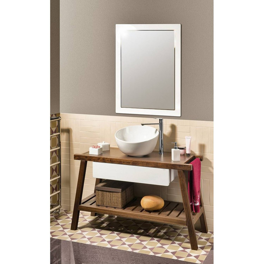 Waskom Sapho Dome Obliquo Rond 44.5 cm Keramiek Wit