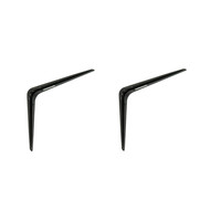 Wastafelconsole Stelbaar 42 cm Mat Zwart (set van 2)