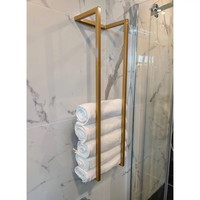 Handdoekenrek AQS Industrieel 95x25x20 cm Goud