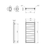 Designradiator Sapho Zig Recht 50x157.2 cm 582W Antraciet