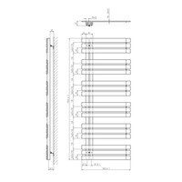 Designradiator Sapho Silvana Recht 60x150 cm 771W Zilver