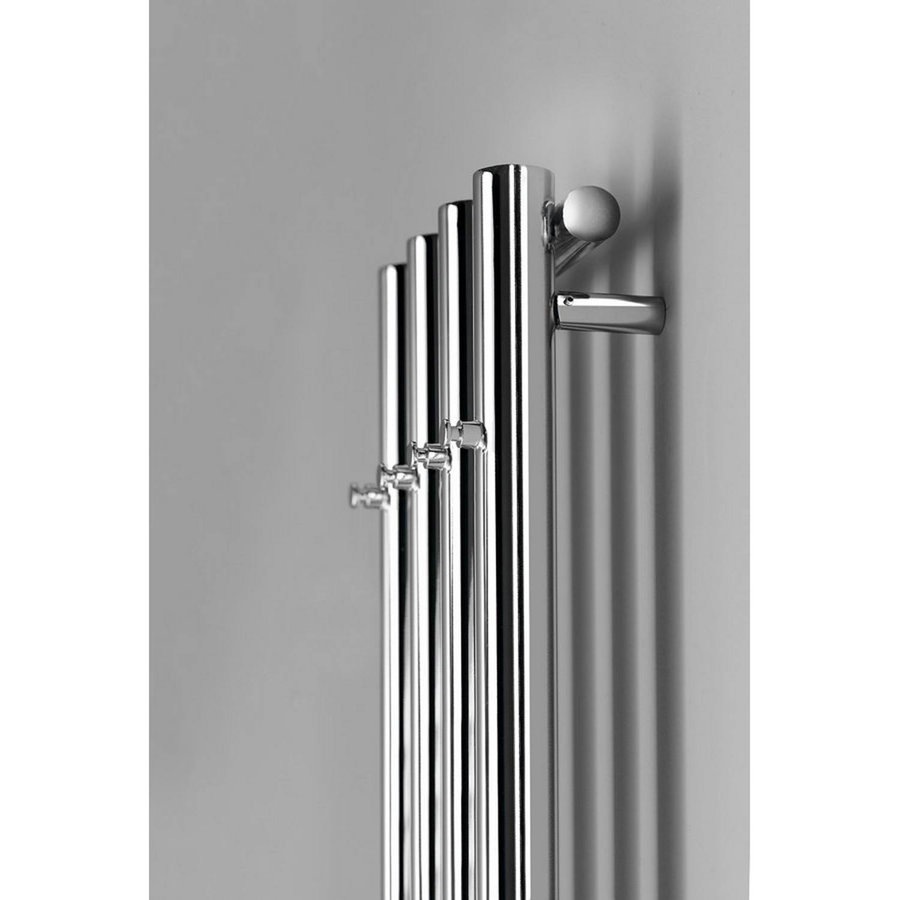 Designradiator Sapho Pilon Recht 27x180 cm 660W incl. 4 Haken Chroom