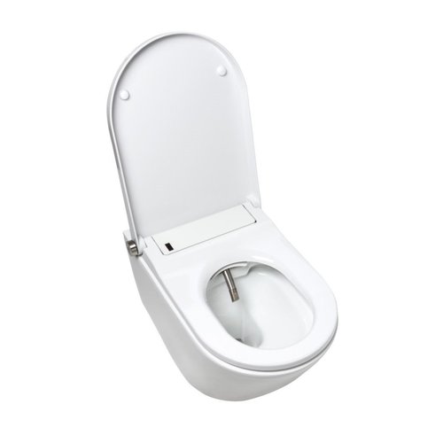 Douche WC RapoWash Basic met Bidetspoeler en Afstandsbediening Rimless Wit 