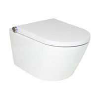 Douche WC RapoWash Basic met Bidetspoeler en Afstandsbediening Rimless Wit