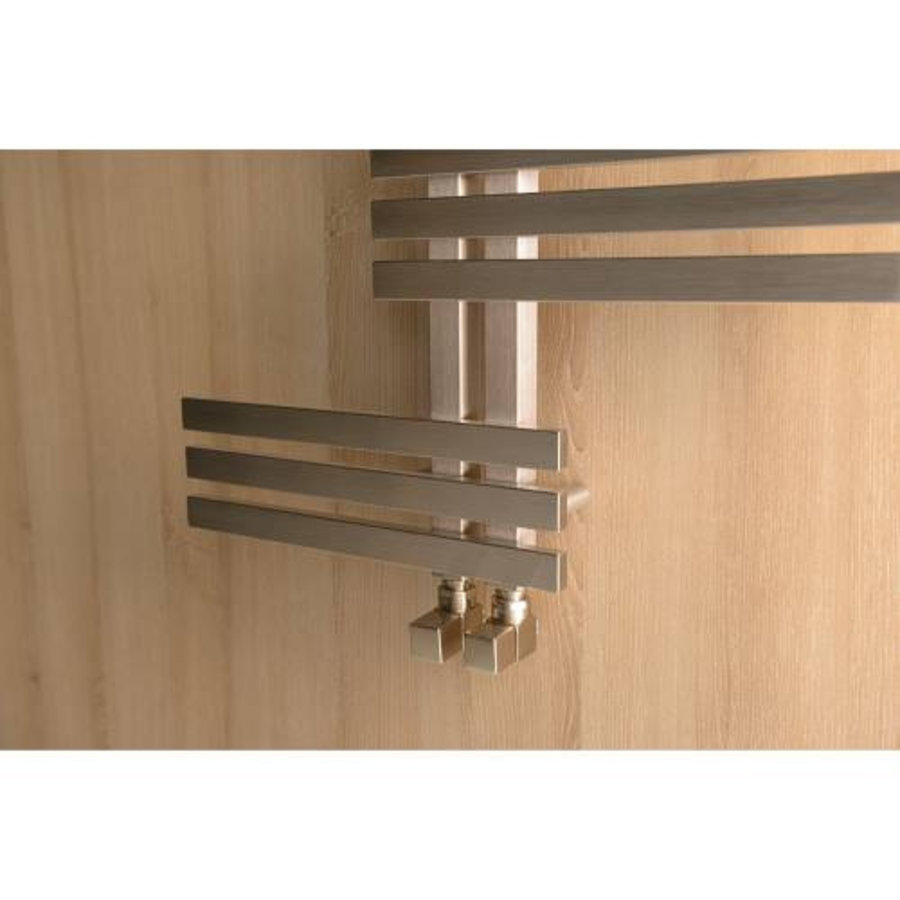 Designradiator Sapho Rado Recht 60x119 cm 254W Geborsteld RVS