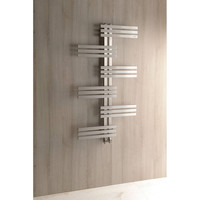 Designradiator Sapho Rado Recht 60x119 cm 254W Geborsteld RVS