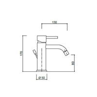 Wastafelkraan Sanimex Giulini Trekwaste 17cm Mat Wit (excl. afvoerplug)