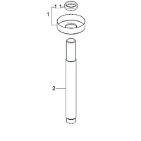 Luxe Douche-Arm Wiesbaden Rond Plafondbevestiging 15 cm Geborsteld Koper