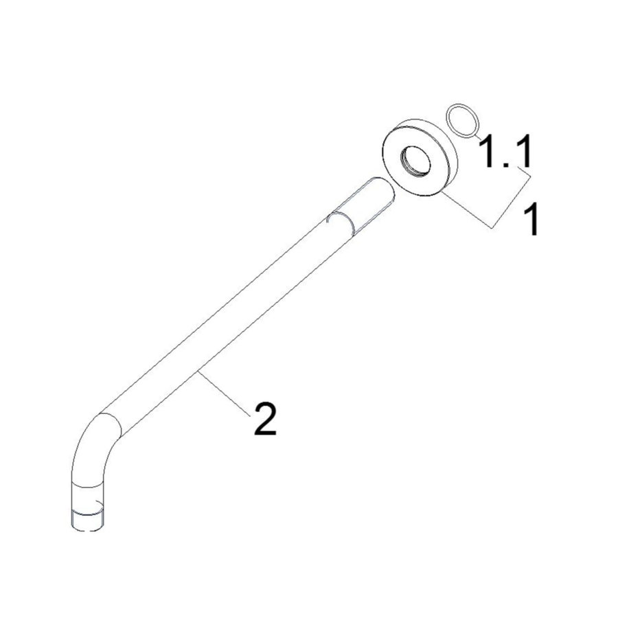 Luxe Douche-Arm Wiesbaden Rond Muurbevestiging 35 cm Geborsteld Koper