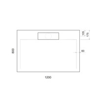 Douchebak Marmer Sapho Irena 120x80x3.5 cm Rechthoek Wit
