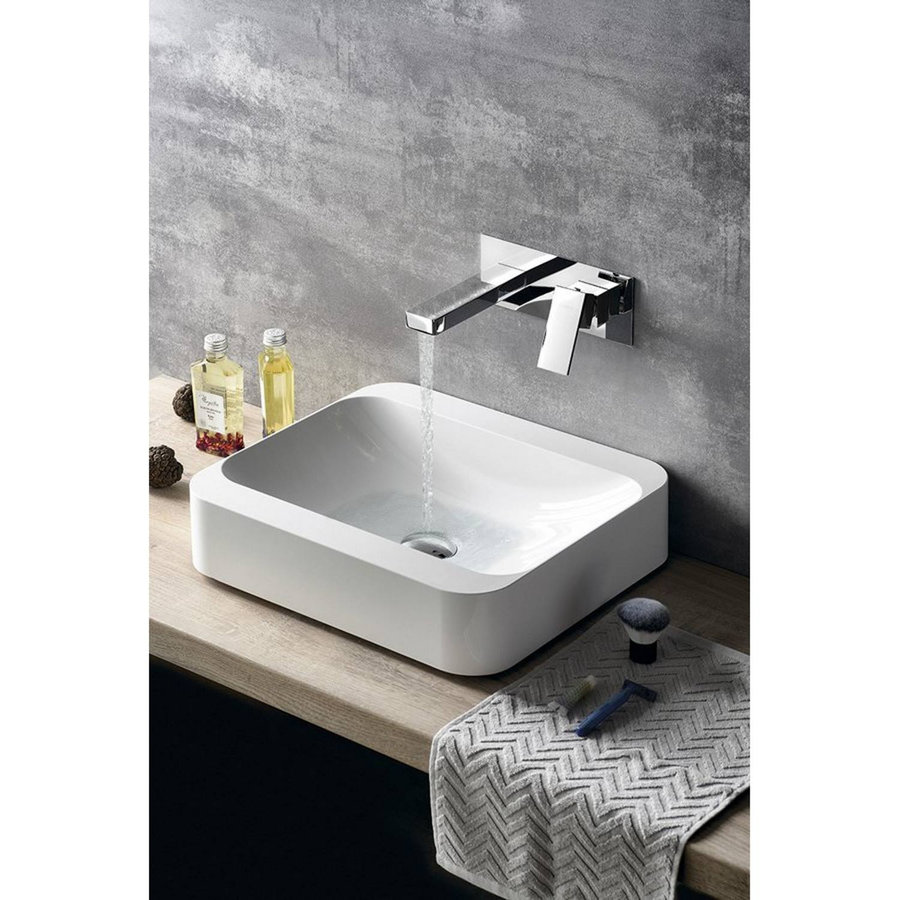 Wastafelmengkraan Inbouw Sapho Latus 1-hendel Uitloop Recht 16.5 cm Chroom