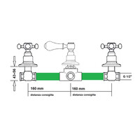 Douchekraan Inbouw Sapho Antea Mengkraan Afbouwdeel 2-weg Chroom
