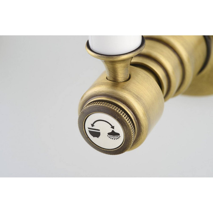 Douchekraan Inbouw Sapho Antea Mengkraan Afbouwdeel 2-weg Brons