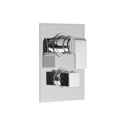 Douchekraan Inbouw Sapho Dimy Thermostatisch Afbouwdeel 3-weg Chroom (incl. inbouwdeel) 