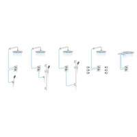 Douchekraan Inbouw Sapho Sassari Thermostatisch Afbouwdeel 2-weg Chroom (incl. inbouwdeel)