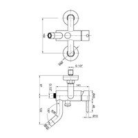 Badkraan Opbouw Sapho Minimal Mengkraan 1-hendel 21.5 cm RVS