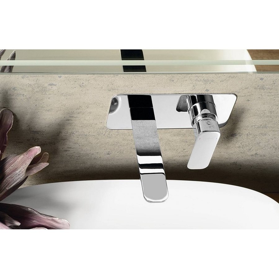 Wastafelmengkraan Inbouw Sapho Spy 1-hendel Uitloop Recht 19 cm Chroom