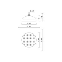 Hoofddouche Sanimex Giulini Rond 20cm Brons