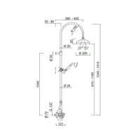 Doucheset Sanimex Giulini Thermostatisch Incl. Douchegarnituur Hoofddouche Ø 20cm Brons