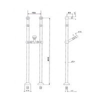 Badkraan Vloeraansluiting Sapho Antea Brons (paar)