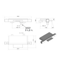 Opbouw Badkraan Sapho Notos Thermostaatkraan Waterval 2-knop 14.6 cm Chroom (incl. zeephouder)