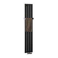 Designradiator Sapho Colonna Recht Middenaansluiting 29.8x180 cm 614W Antraciet