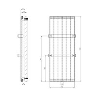 Designradiator Sapho Magnifica 45.6x120.6cm 549W Wit