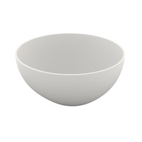 Waskom Opbouw Crosstone Solid Surface 38x14 cm Rond Mat Wit