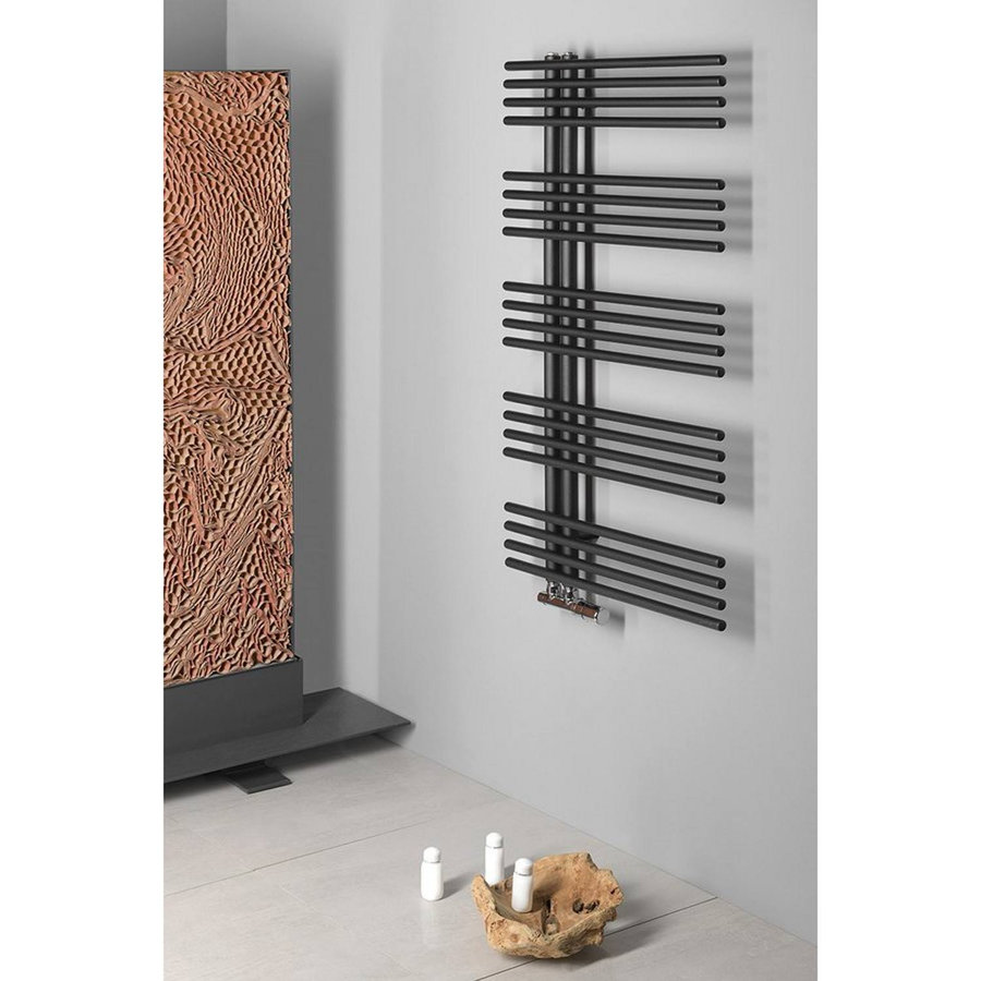 Designradiator Sapho Nympha Recht 60x112.2 cm 354W Antraciet
