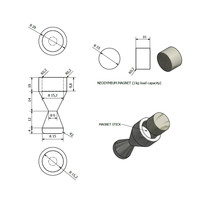 Radiator Handdoekhaak Sapho Magnetisch 4 x 2 cm Chroom