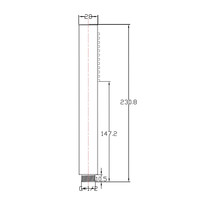 Losse Staafhanddouche Sapho 1-stand Regen Vierkant 23 cm Chroom